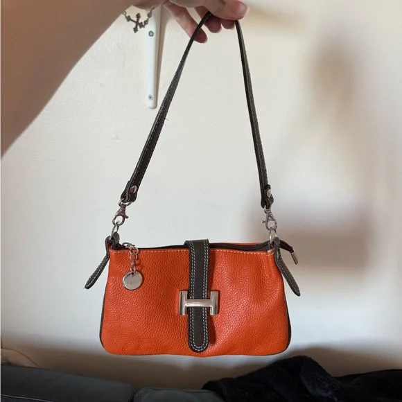 Orange and Black Designer Women's Bag - Picture 2 of 9